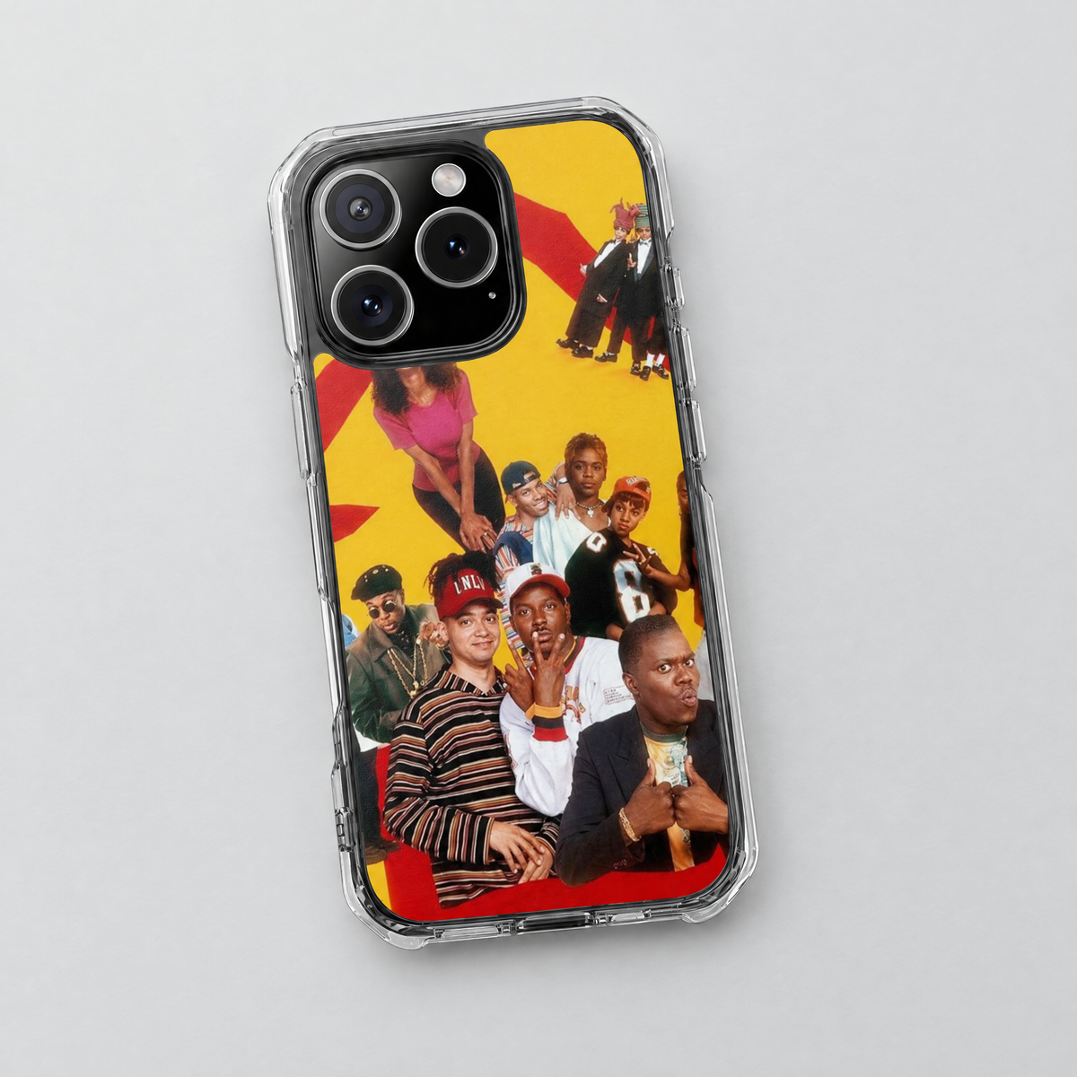 Kid & Play clear MagSafe iPhone case, flat lay view