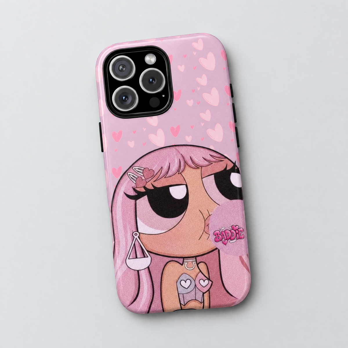 Babydoll protective iPhone case, flat lay view