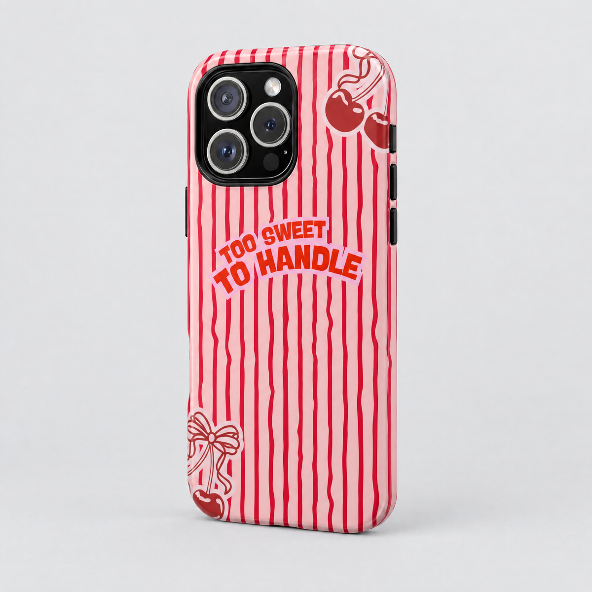 Sugar Rush protective iPhone case, three-quarter angle view
