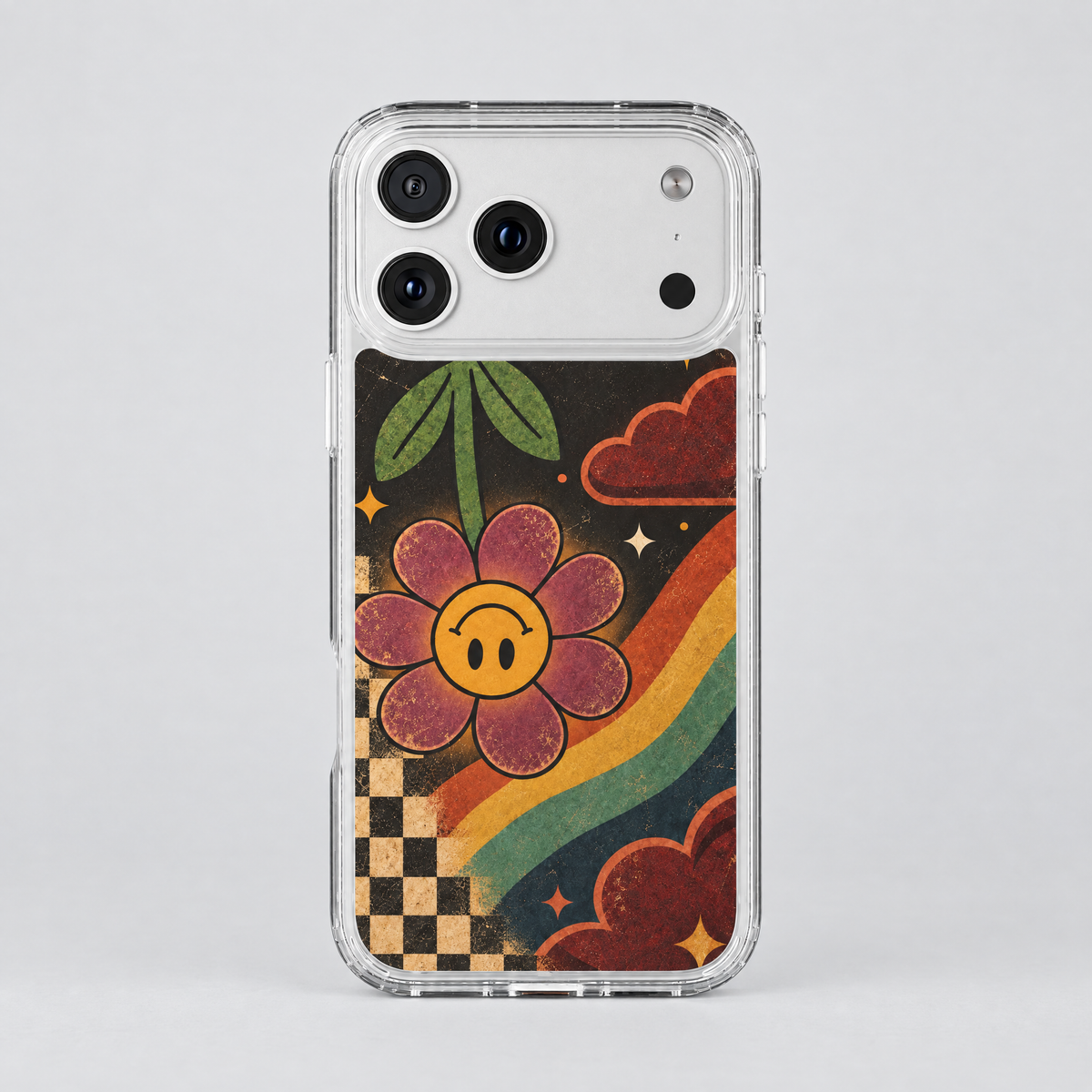 Good Days clear iPhone case by SoulCases, front view