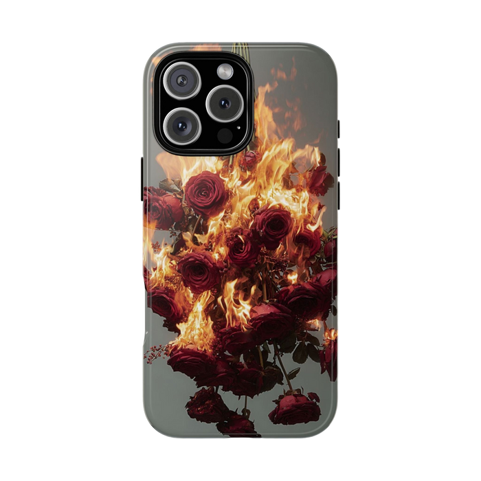 Burning Roses iPhone case